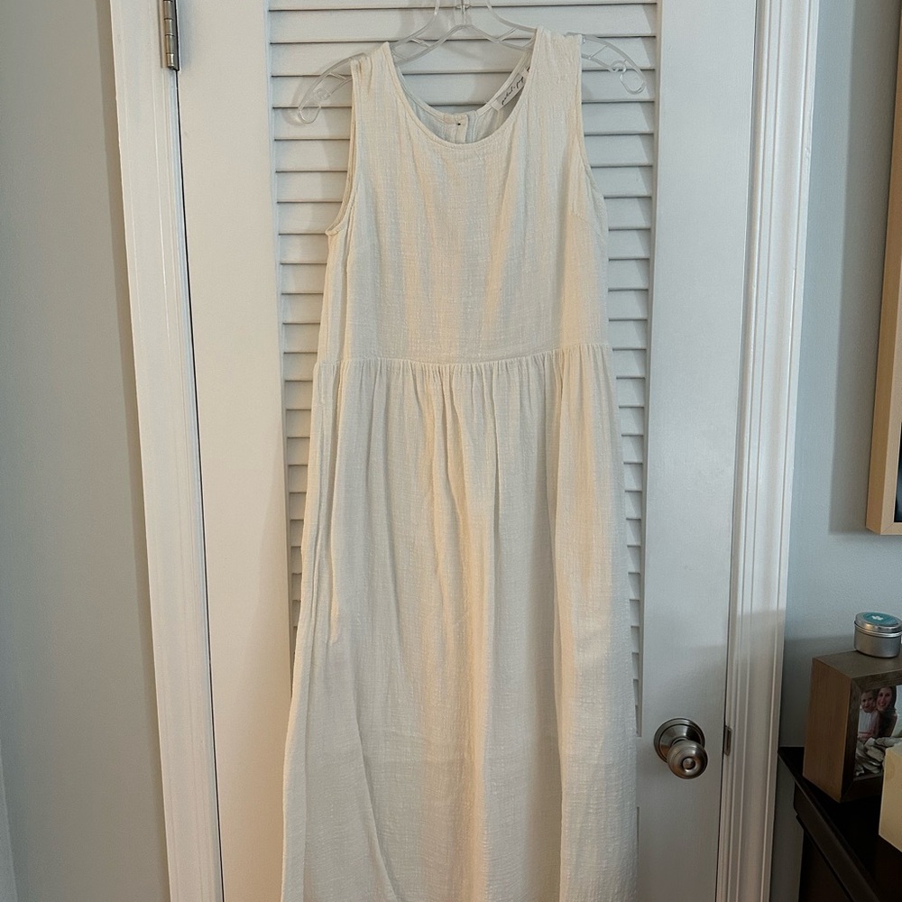 Petal & Pup Cream Sleeveless Midi Dress